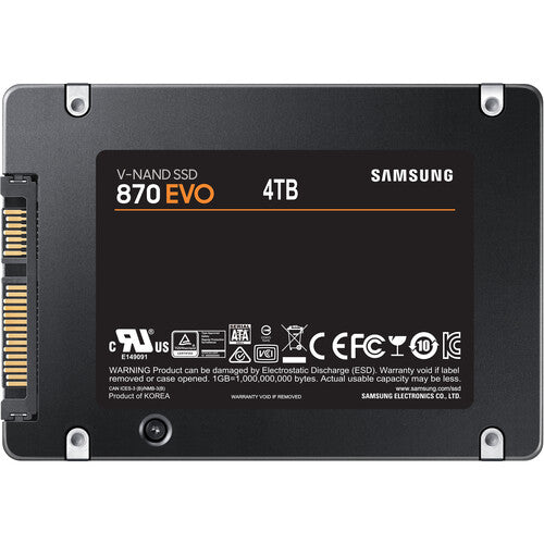 EOL SAMSUNG 870 EVO 4TB 2.5 Inch SATA III Internal SSD (MZ-77E4T0B/AM)