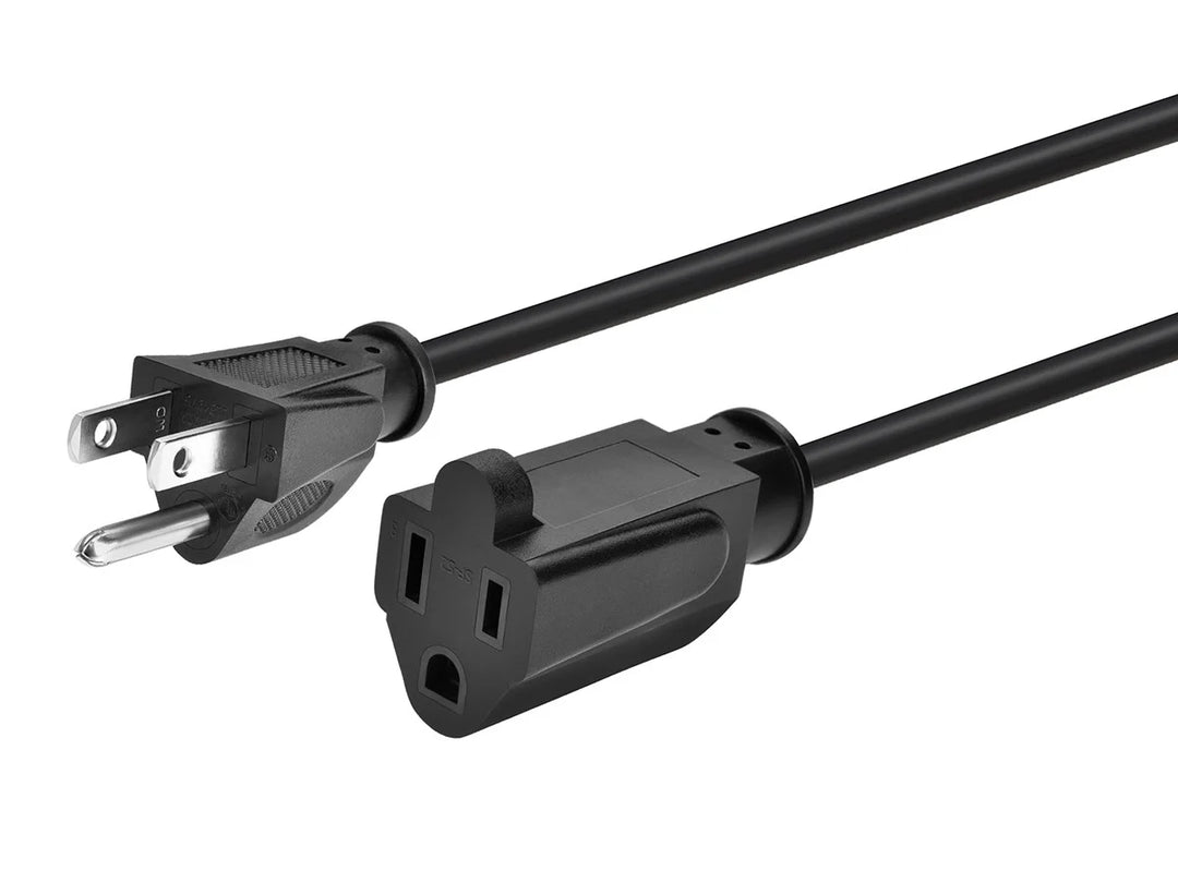 6ft 16AWG Power Extension Cord Cable, 13A (NEMA 5-15P to NEMA 5-15R)