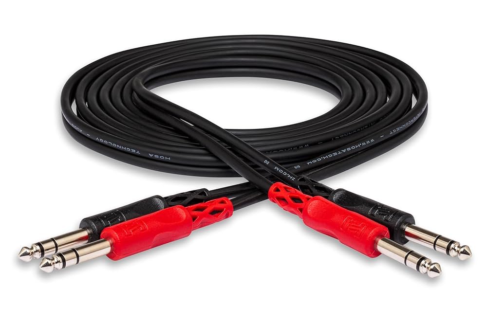 2M Hosa Stereo Interconnect, Dual 1/4 in TRS to Same, 2 m