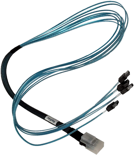 HighPoint Model Ext-MS-1M4S 39" External Mini-SAS to 4 SATA (1 Meter) EOL