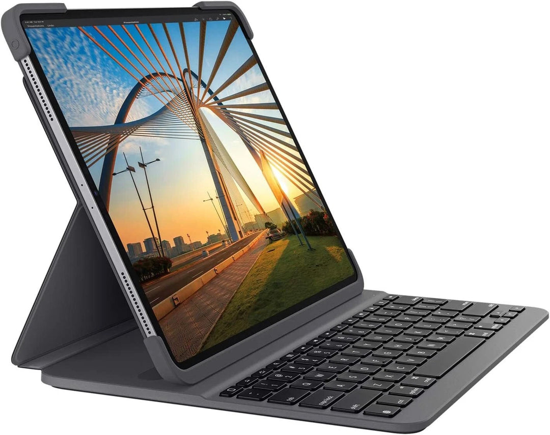 EOL Logitech - Slim Folio Pro Keyboard Case for Apple iPad Pro 12.9" (3rd Generation 2018)