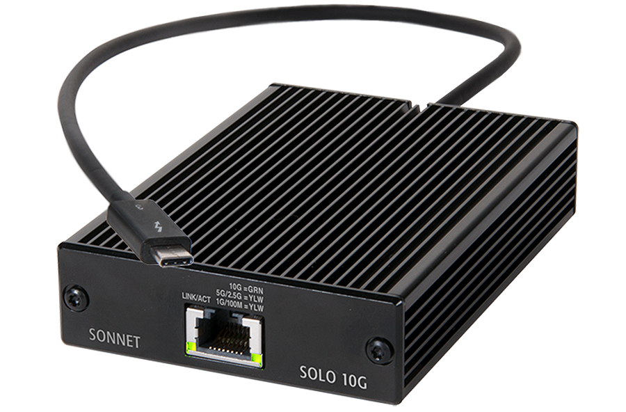 Sonnet Solo 10G Thunderbolt 3 to 10GBASE-T Ethernet Adapter