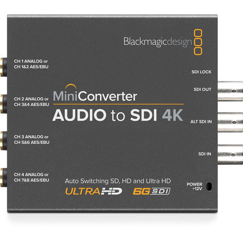 Blackmagic Mini Converter - Audio to SDI 4K (Open Box)