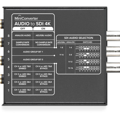 Blackmagic Mini Converter - Audio to SDI 4K (Open Box)