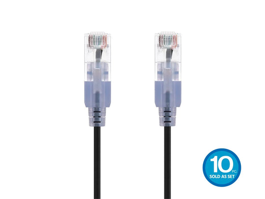 Monoprice SlimRun Cat6 Ethernet Patch Cable, 10-Pack