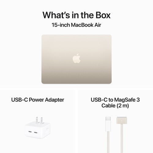 Apple EOL MacBook Air 15 M3 8-core CPU and 10-core GPU 16GB/256GBSSD/Starlight