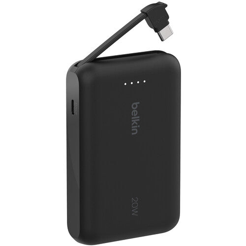 Belkin BoostCharge Power Bank 10K With Integrated Cable Black