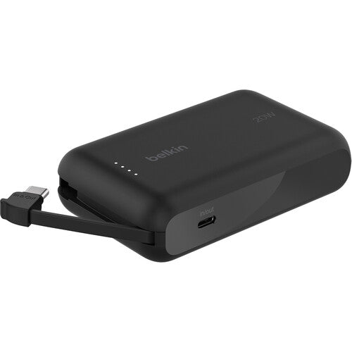Belkin BoostCharge Power Bank 10K With Integrated Cable Black