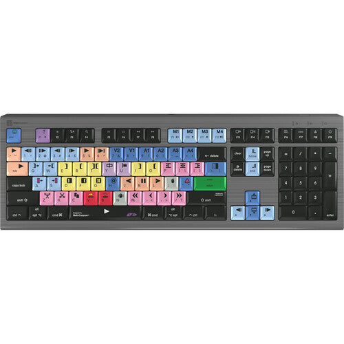 Logickeyboard ASTRA 2 Avid Media Composer Keyboard for macOS (Silver)