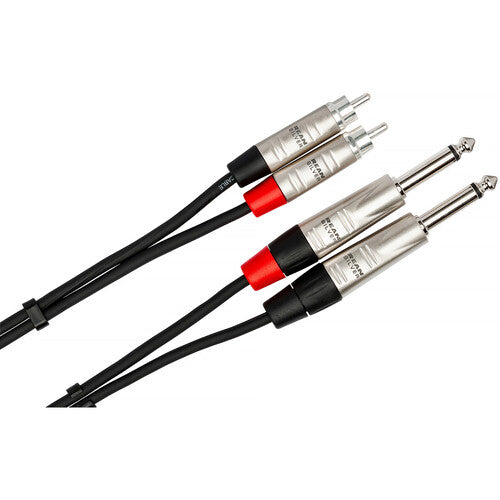 Hosa 5' Dual REAN 1/4 in TS to RCA Cable
