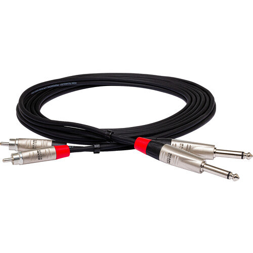 Hosa 5' Dual REAN 1/4 in TS to RCA Cable