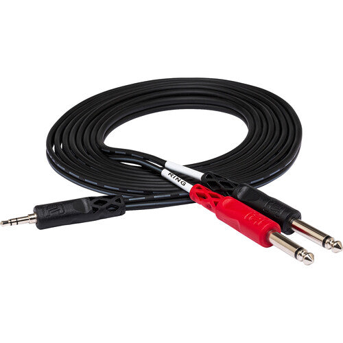 Hosa 10' 3.5mm TRS to Dual 1/4" Y-Cable