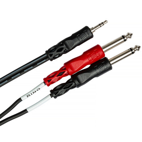 Hosa 10' 3.5mm TRS to Dual 1/4" Y-Cable