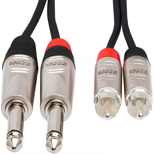 Hosa 5' Dual REAN 1/4 in TS to RCA Cable