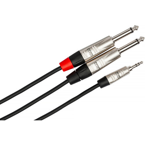 Hosa 6' 3.5mm TRS to 1/4" Y-Cable TRS