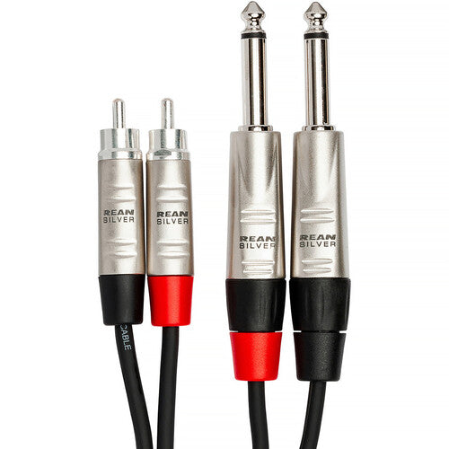 Hosa 5' Dual REAN 1/4 in TS to RCA Cable