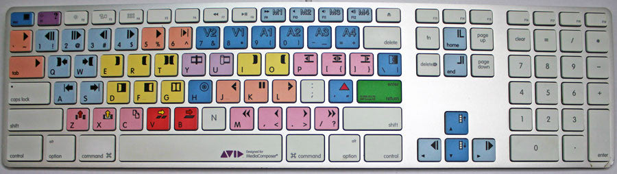 (Open Box) LogicKeyboard Avid Composer Ultra Thin Aluminum Keyboard - Wired USB