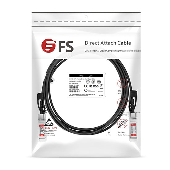 FS 3m (10ft) NETGEAR AXC763 Compatible 10G SFP+ Passive Direct Attach Copper Twinax Cable #39661