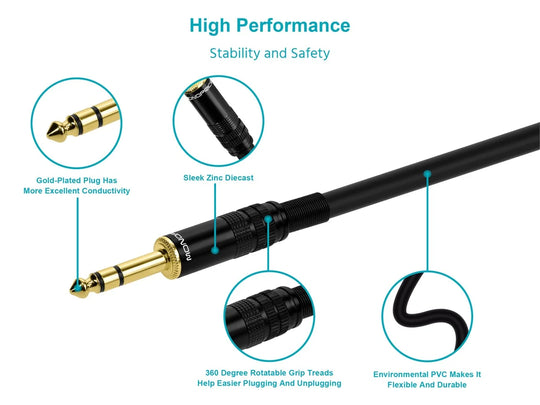 Monoprice 50' XLR Male to 1/4in TRS Male Cable