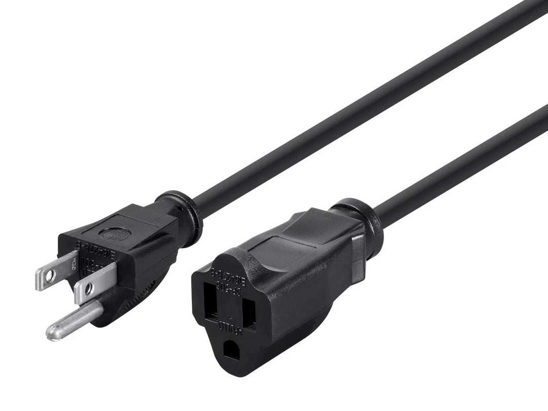 Monoprice 2' Extension Cord, Black