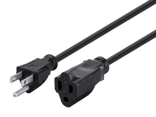Monoprice 2' Extension Cord, Black