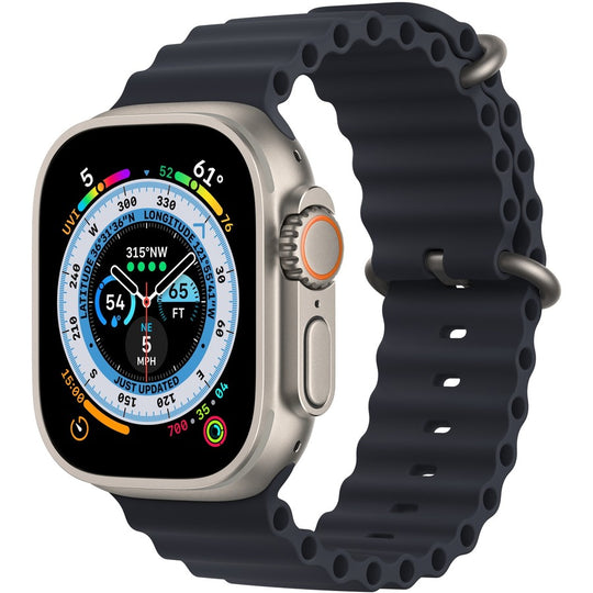 EOL Apple Watch Ultra GPS + Cellular, 49mm Titanium Case with Midnight Ocean Band
