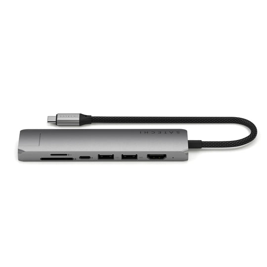 Satechi 7-in-1 USB-C Slim Multiport Adapter with Ethernet (Space Grey)