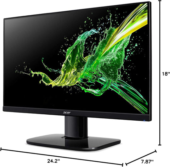 Acer KB272 EBI 27" IPS Full HD (1920 x 1080) Zero-Frame Gaming Office Monitor | AMD FreeSync Technology | Up to 100Hz Refresh | 1ms (VRB) | Low Blue Light | Tilt | HDMI & VGA Ports,Black