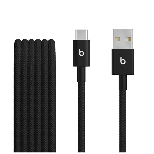 Beats USB-A to USB-C Woven Cable (1.5 m / 5 ft.) – Bolt Black