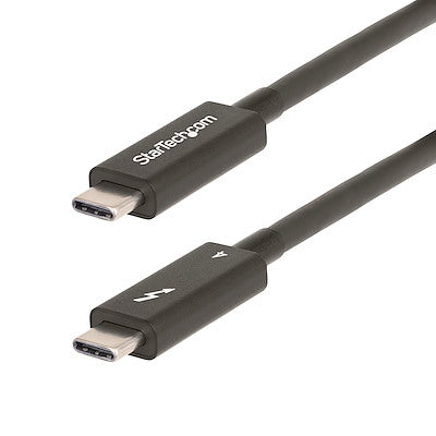 StarTech.com 6ft (2m) Active Thunderbolt 4 Cable, 40Gbps, 100W PD, 4K/8K Video, Intel-Certified, Compatible w/Thunderbolt 3/USB 3.2