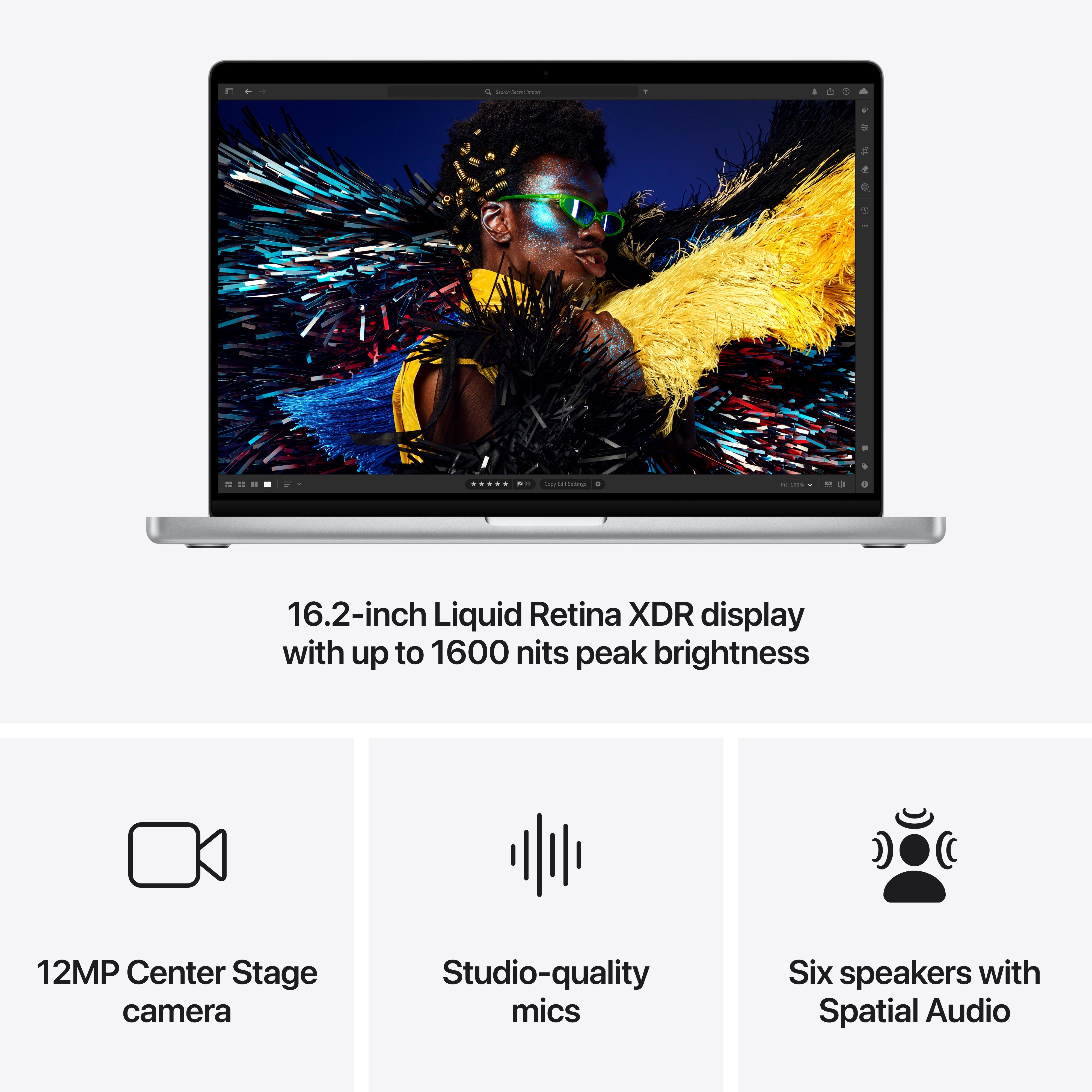 16-inch MacBook Pro - M4 Max - Silver - Standard Glass – MelroseMAC