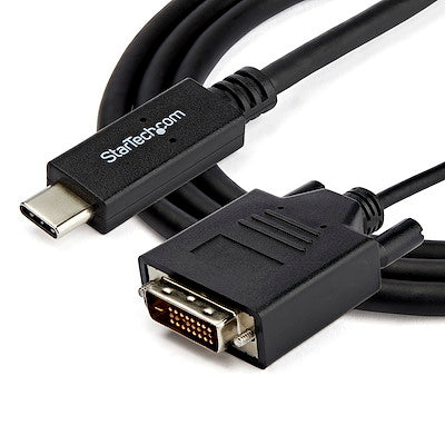 StarTech 3.3 ft (1m) USB-C to DVI Cable - 1920 x 1200 - Black