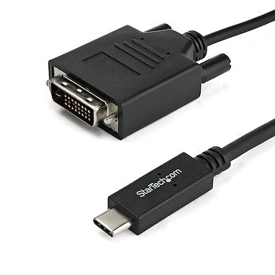StarTech 3.3 ft (1m) USB-C to DVI Cable - 1920 x 1200 - Black