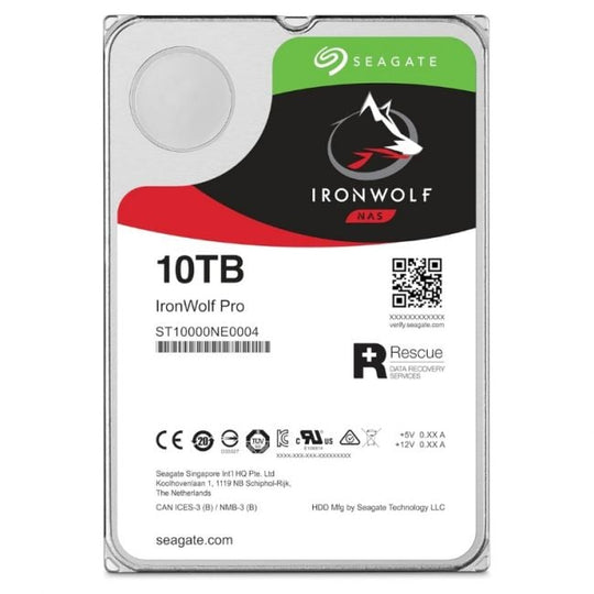 EOL Seagate IronWolf Pro ST10000NE0004 10 TB 3.5" Internal Hard Drive - SATA - 7200rpm - 256 MB Buffer 256MB 3.5IN