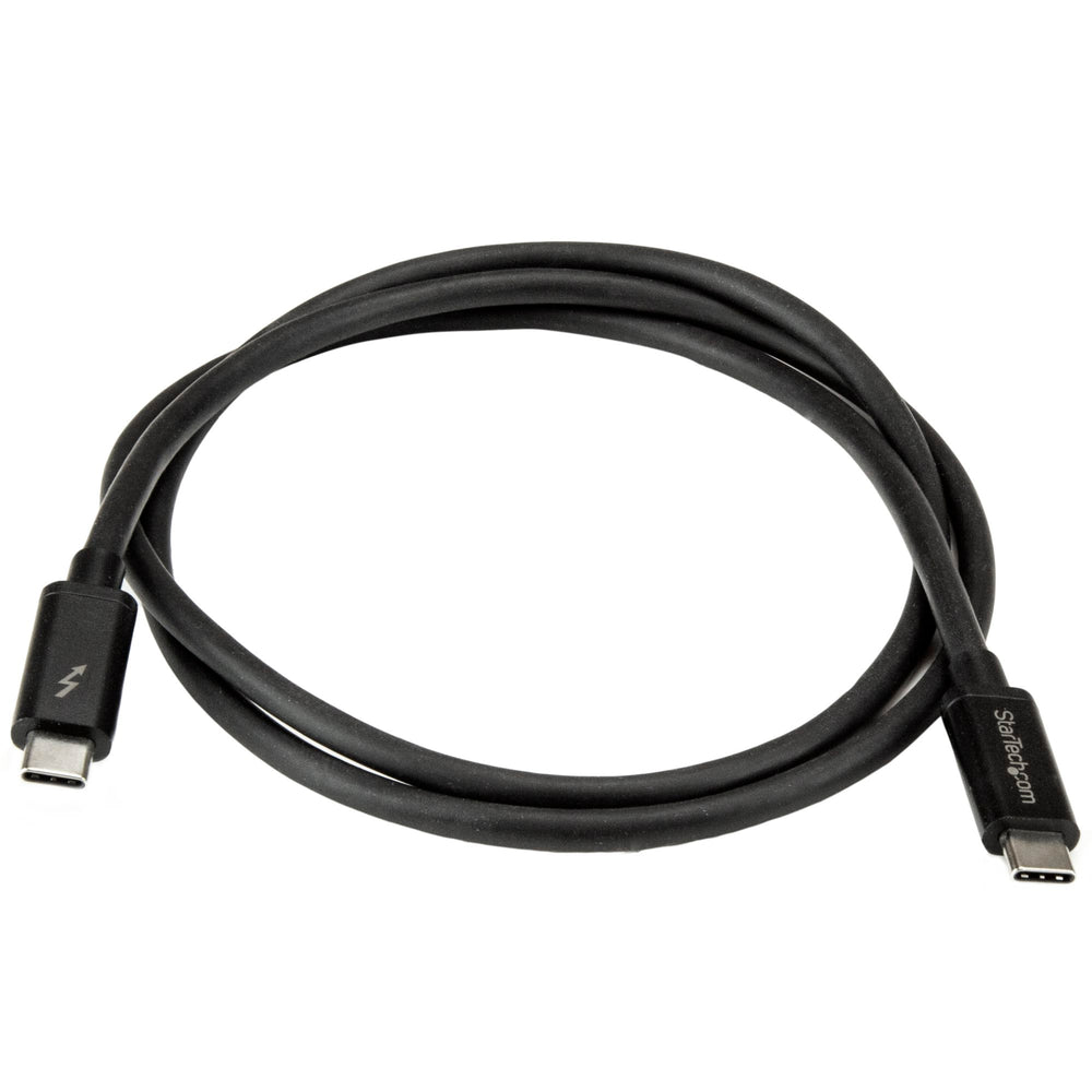 StarTech 3.3ft (1m) Thunderbolt 3 Cable, 20Gbps, 100W PD, 4K, Thunderbolt Certified, Compatible with Thunderbolt 4/USB 3.2/DisplayPort