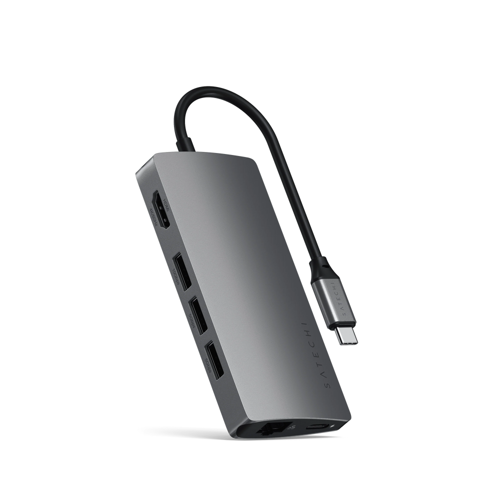 Satechi Type-C Multi-Port Adapter 4K with Ethernet V2 - Space Gray
