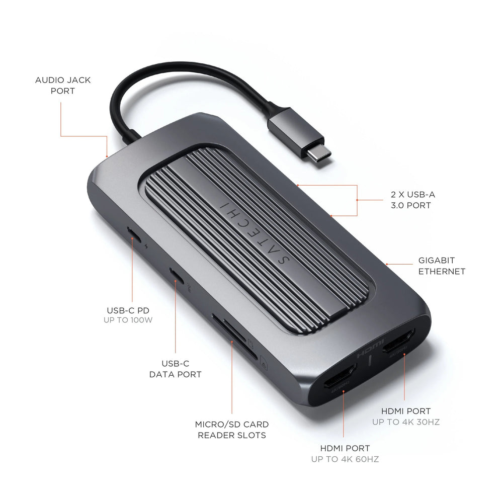 Satechi USB-C Multiport MX Adapter Space Gray