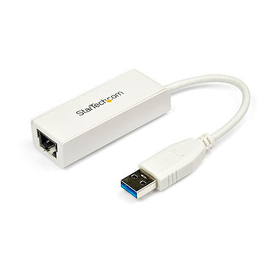 StarTech USB 3.0 to Gigabit Ethernet NIC Network Adapter White